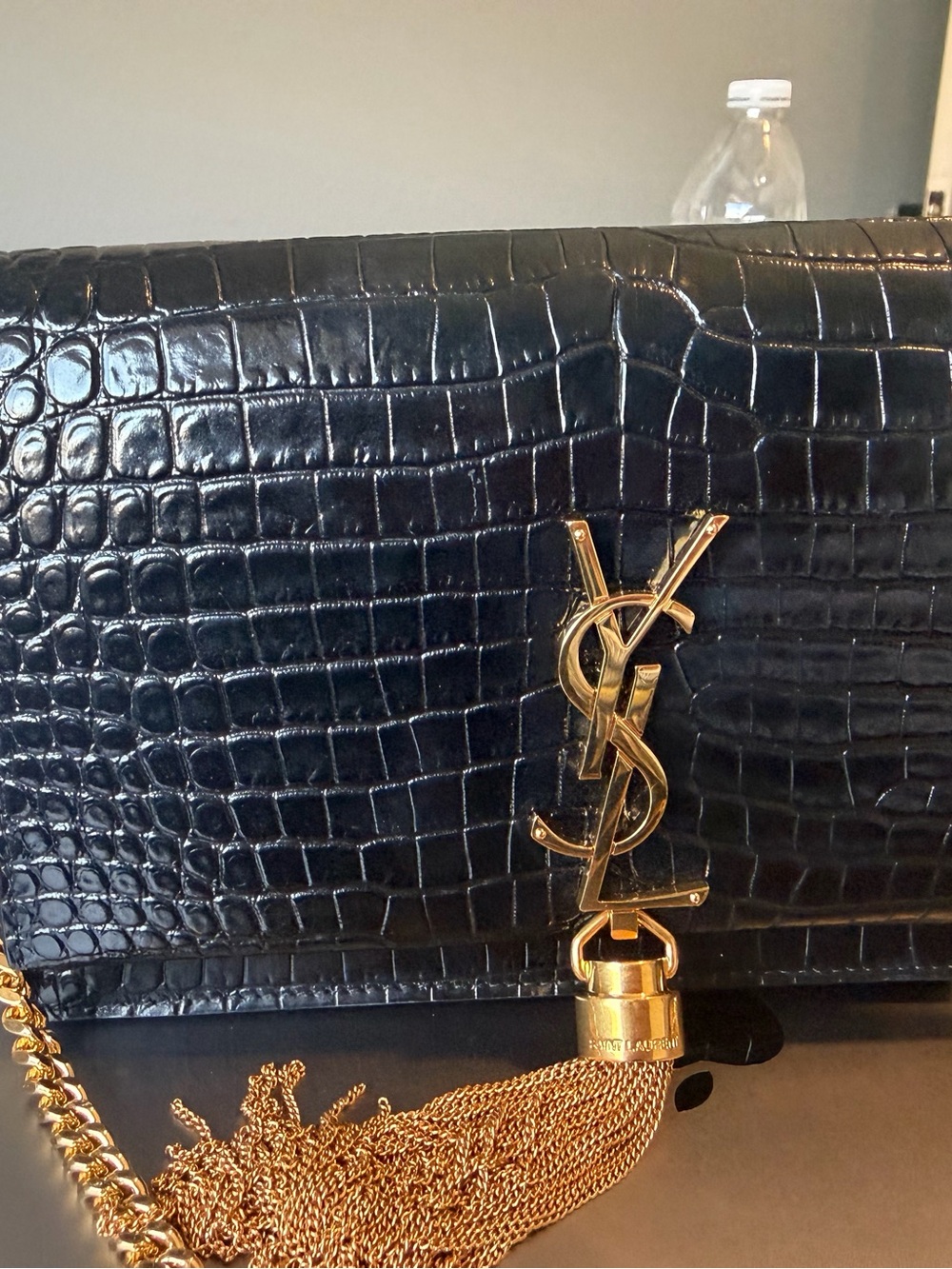 Saint Laurent YSL Kate Chain Wallet WOC – Black Leather – Pre-Owned